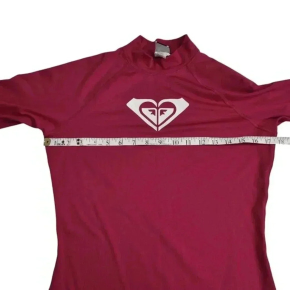 Roxy Whole Hearted Long Sleeve Rash Guard Pink  Junior Size 10 - Picture 7 of 10